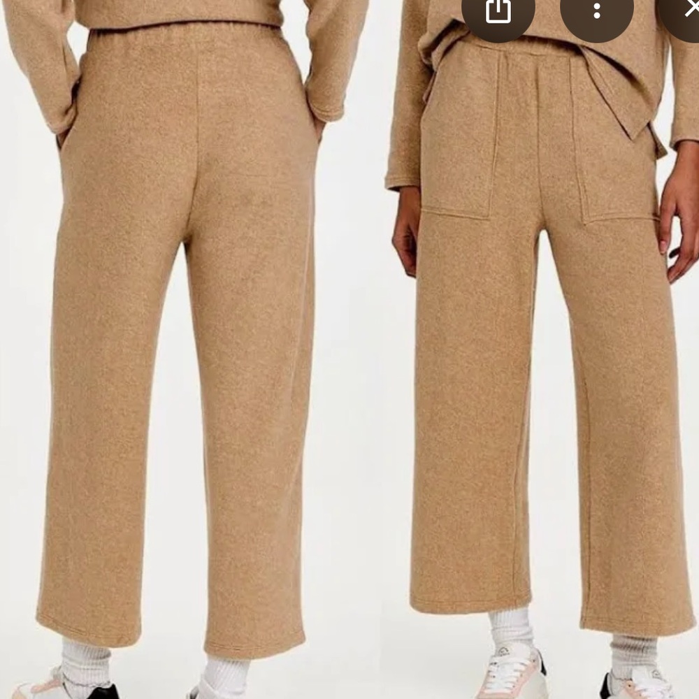 Madewell Pants Cozy Brushed Wide Leg Pants